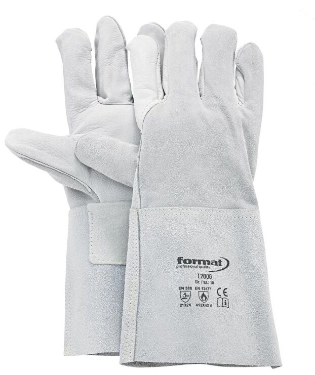 FORMAT Schweißerhandschuhe 12000 Gr. 10 Chrom-Rindnarbenleder