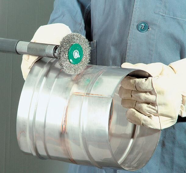 LESSMANN Schaft-Rundbürste Edelstahl gew. 30x0,2mm