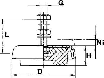 LEVEL-MOUNT Maschinenaufstellelemente 2000kg