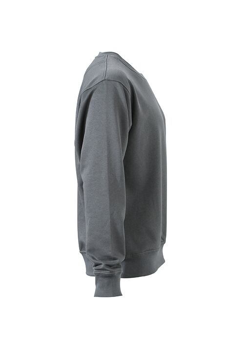 JAMES & NICHOLSON Sweatshirt Rundhals dark-grey Gr. M