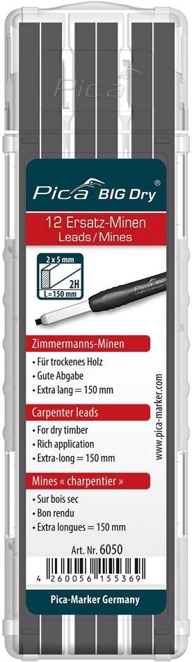 PICA Ersatzminenset Zimmermann Minen graphit 2H