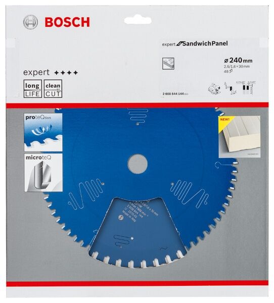 BOSCH Kreissägeblatt HW Expert Sandwich Panel 240x30x2,6 48T