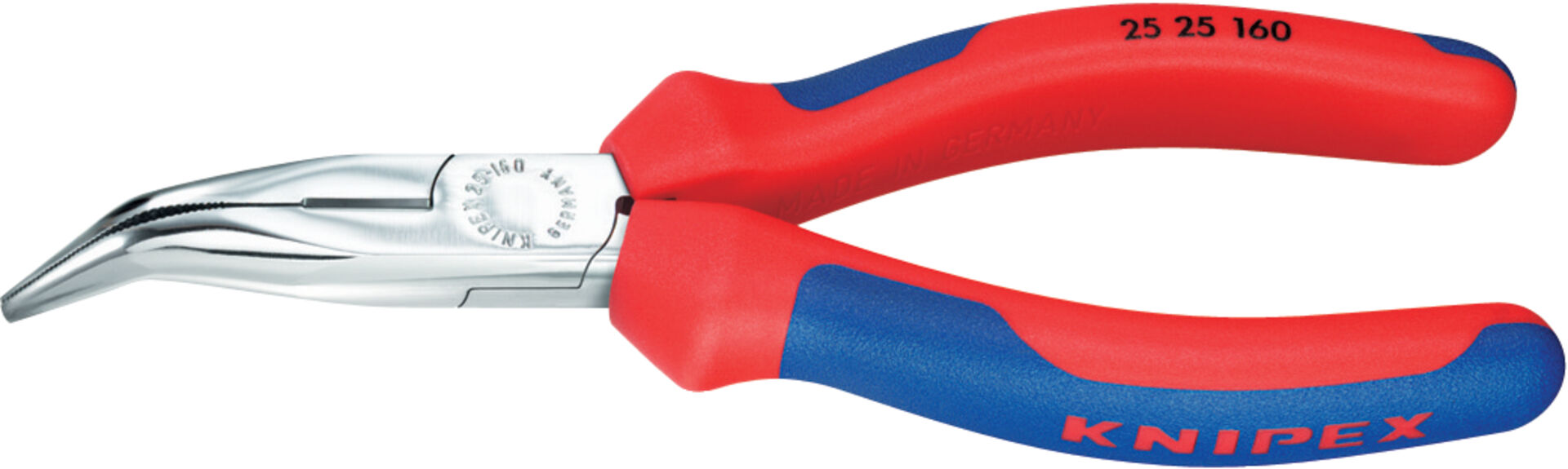 KNIPEX 25 25 160 Flachrundzange Schneide Mehrkohne-Hülle verchromt 160mm