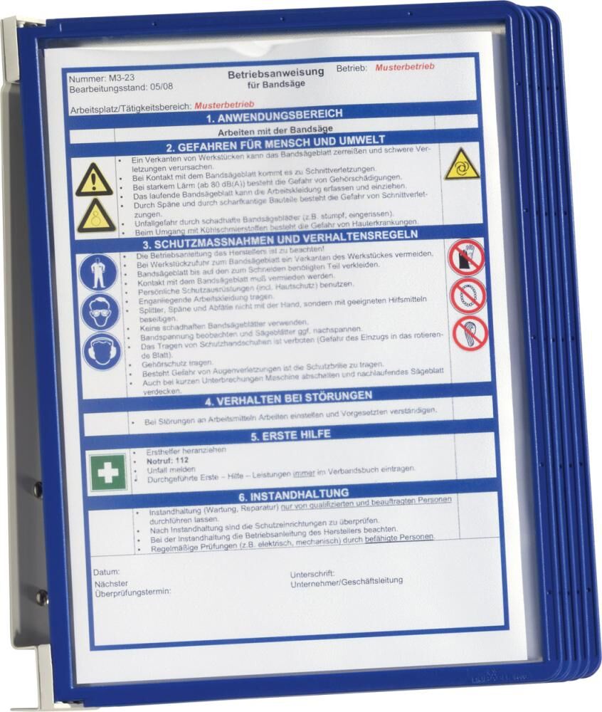 DURABLE Sichttafelsystem dunkelblau Vario Wall 5