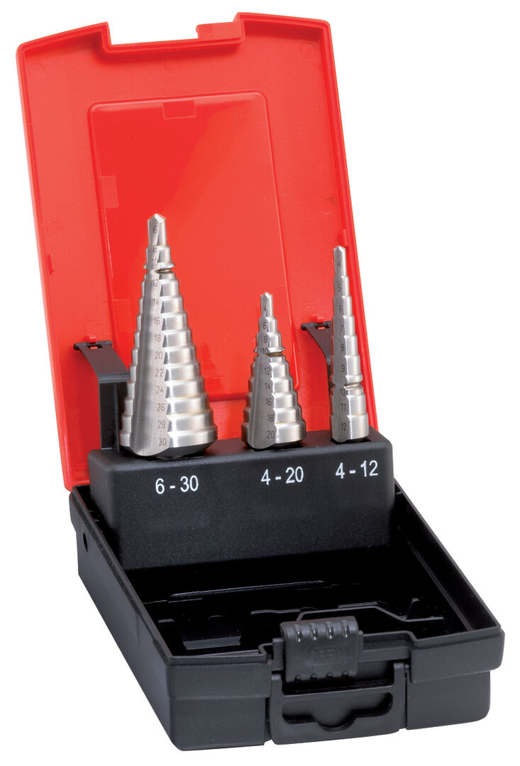 FORMAT Universalstufenbohrersatz HSS 4-30,00mm gerade genutet