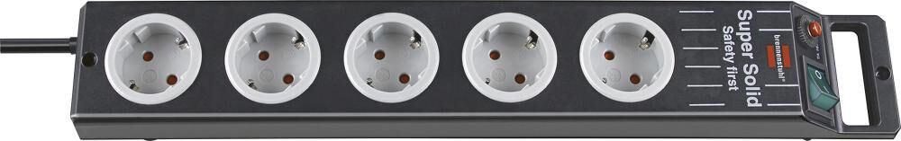 BRENNENSTUHL Steckdosenl. SuperSolid 2,5m H05VV-F 3G1,5 5fach