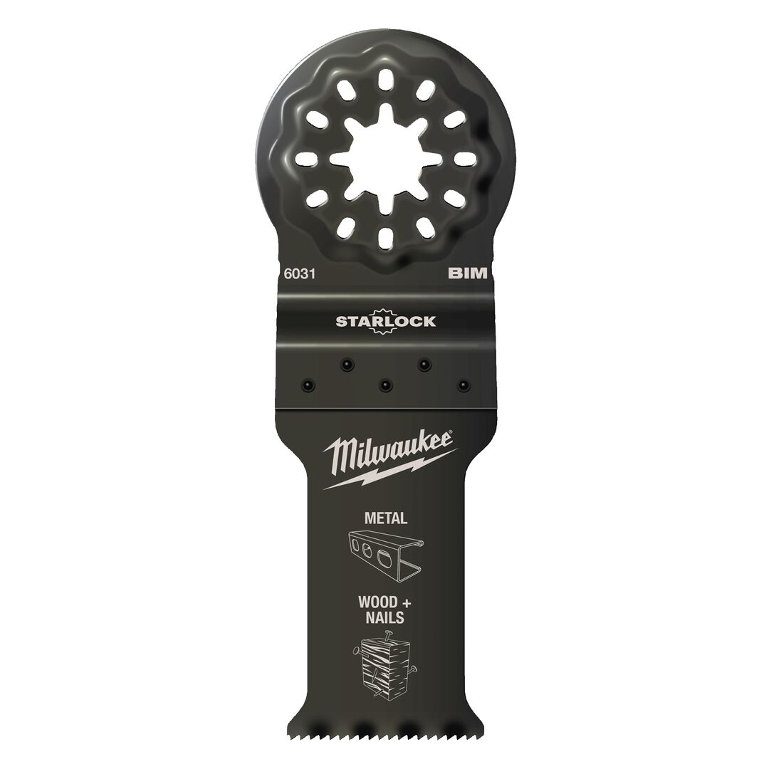 MILWAUKEE Tauchsägeblatt Starlock 35x42mm Schnitte in Holz mit Nägeln