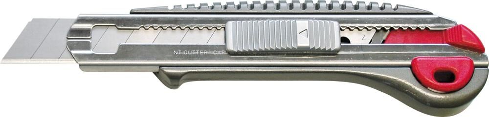 NT CUTTER Ganzmetall-Cuttermesser 18mm mit Festellrad + 2 Abbrechklingen