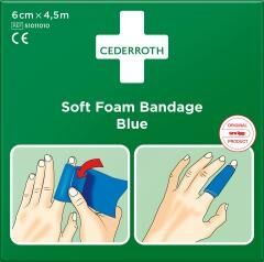 CEDERROTH Schaumbandage blau 6cm x 4,5m