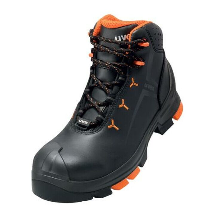 UVEX 2 Sicherheits-Stiefel Gr. 46 W14 S3L ESD SR schwarz/orange 6503.4