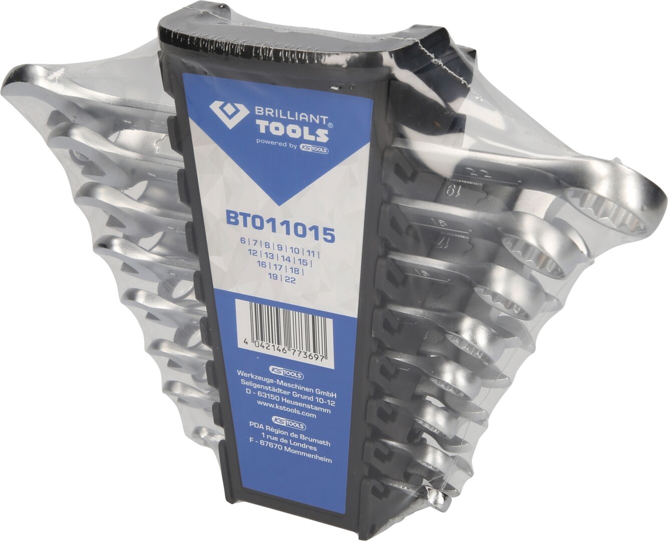 BRILLIANT TOOLS Gabelringschlüssel Set 15-teilig