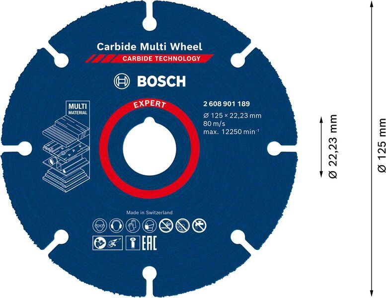 BOSCH Trennscheibe EXPERT Multiwheel Carbide 125x22,23mm