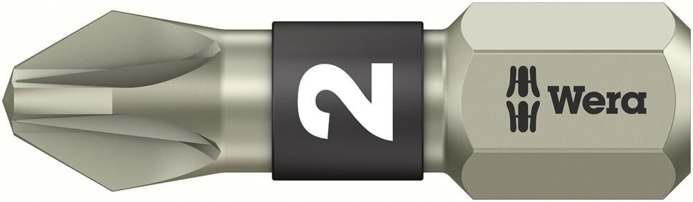WERA Bit 1/4" PZ 2x25mm rostfrei DIN3126 C 6,3