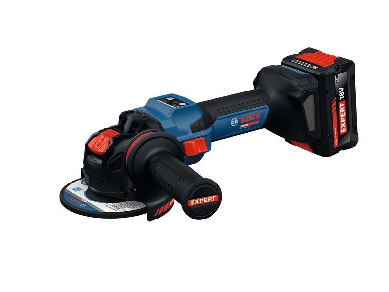 BOSCH Akku-Winkelschleifer EXWX18V-15S X-Lock 2x18V/8,0 Ah, Ladegerät, L-BOXX