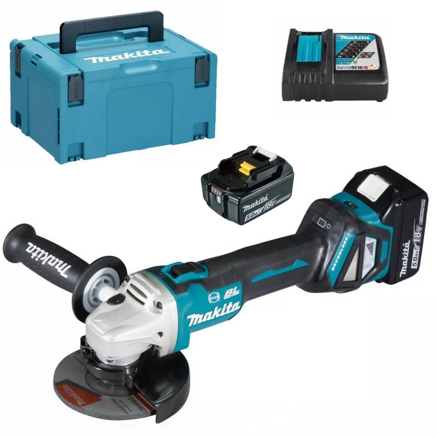 MAKITA Akku Winkelschleifer DGA513RTJ
