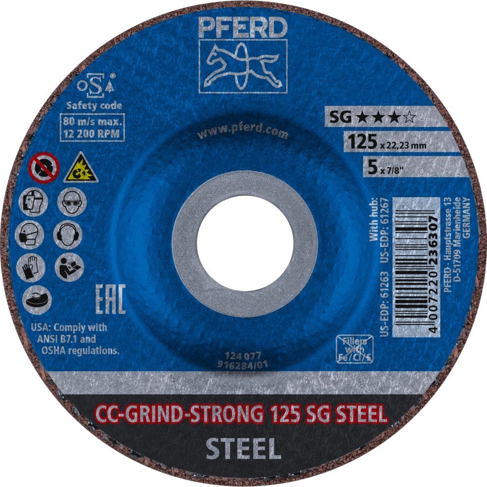 PFERD Schleifscheibe CC-Grind STRONG-STEEL 125mm