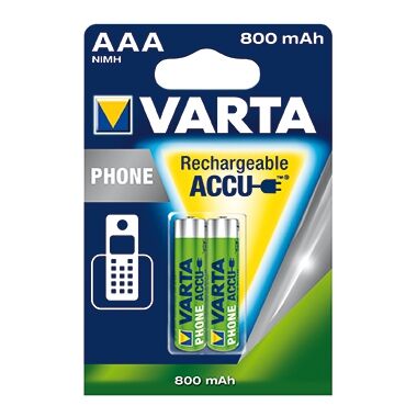 VARTA Akku Phone Power 58398101402 AAA Micro T398 800mAh 2St./Pack.