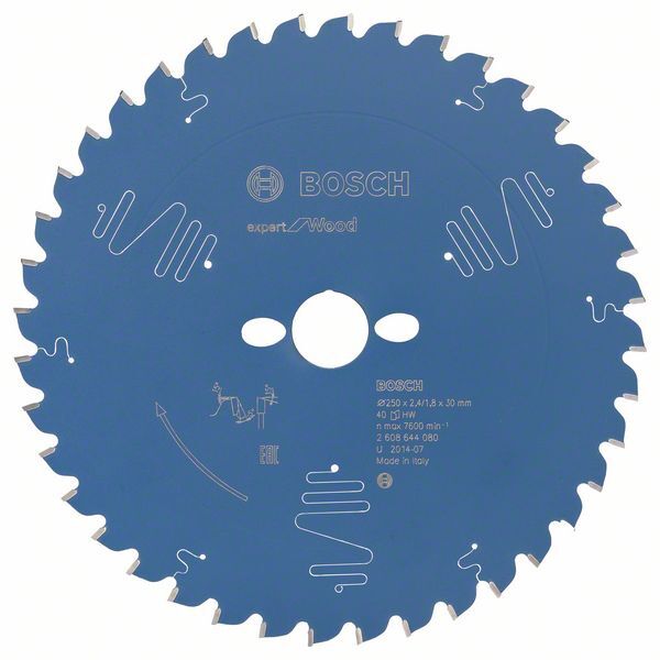 BOSCH Kreissägeblatt Expert for Wood 250x30x2,4/1,8mm 40 Z