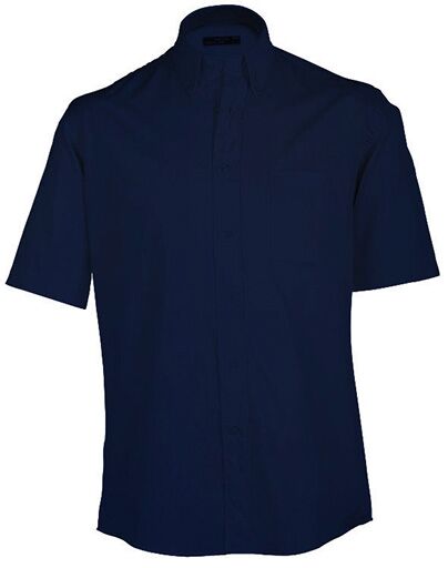 JAMES & NICHOLSON JN Buttondown Shirt Short JN065 100%BW navy Größe L