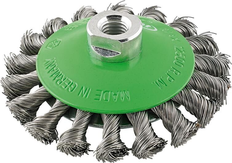 FORMAT Kegelbürste rostfrei gezopft M14 115x0,35mm