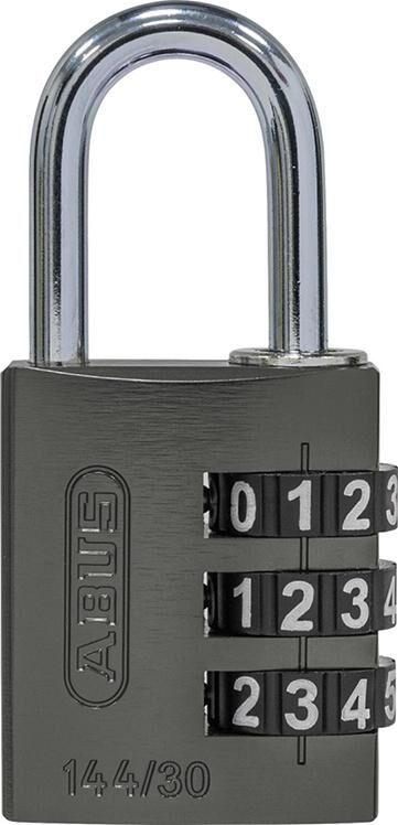 ABUS Zahlen-Hangschloss 144/30 titanium Lock-Tag
