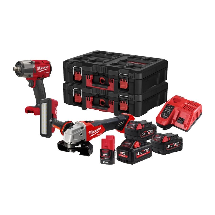 MILWAUKEE Akku-Werkzeug Set M18FPP3T2-554P
