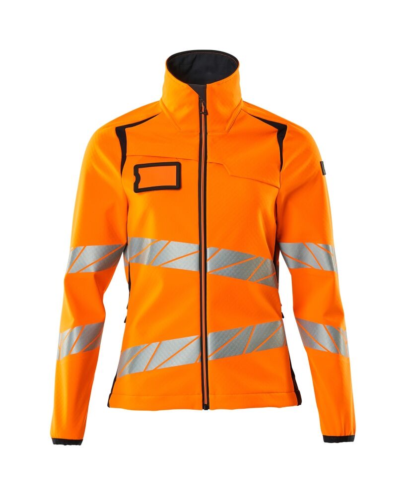 MASCOT Warnschutz Softshelljacke Damen Accelerate Gr. XL hi-vis orange/schwarzblau 19012-143