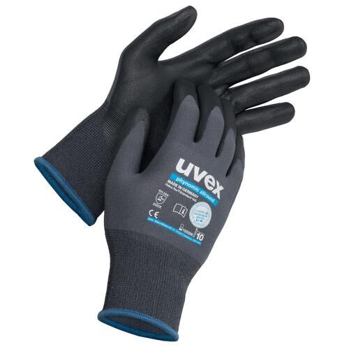 UVEX Schutzhandschuhe phynomic allround Gr. 6 Polymerschaum grau/schwarz 6004.9