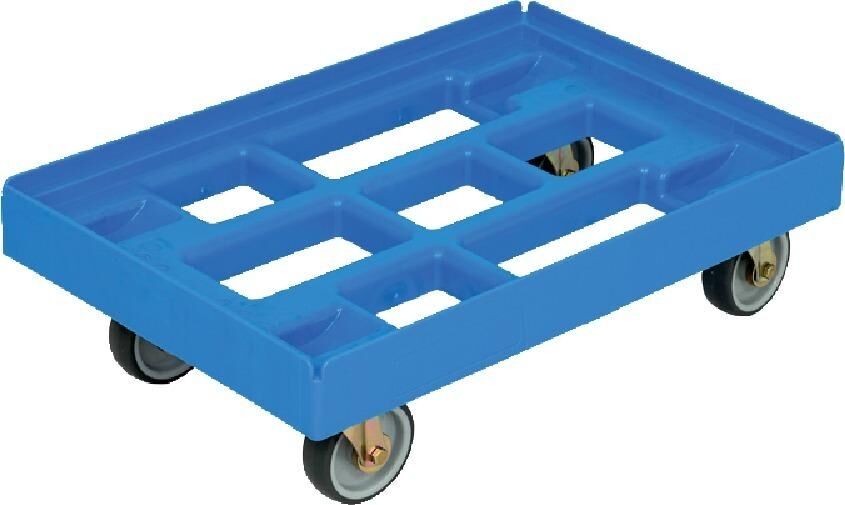 Transportroller 610x410mm blau mit 4 LR.