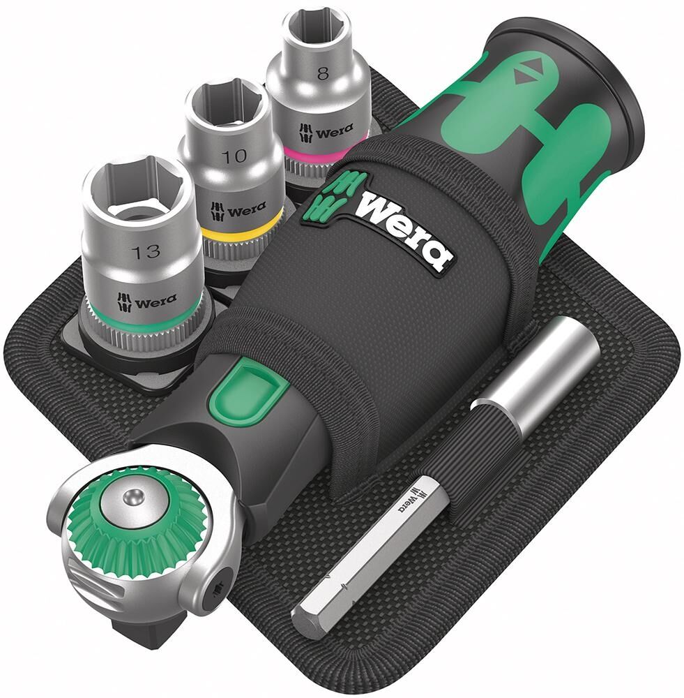 WERA Magazin-Knarre Zyklop Pocket Set 2 18-teilig 3/8" Knarre mit 1/4" Bit Aufnahme
