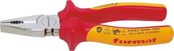 FORMAT Kombizange DIN5244 Harter Draht=1600N/mm2 VDE 200mm