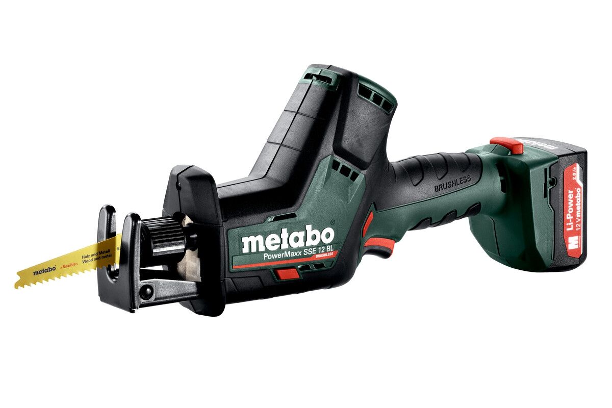 METABO Akku-Säbelsäge PowerMaxx SSE12BL 2x12V 2Ah Li-Ion im Koffer