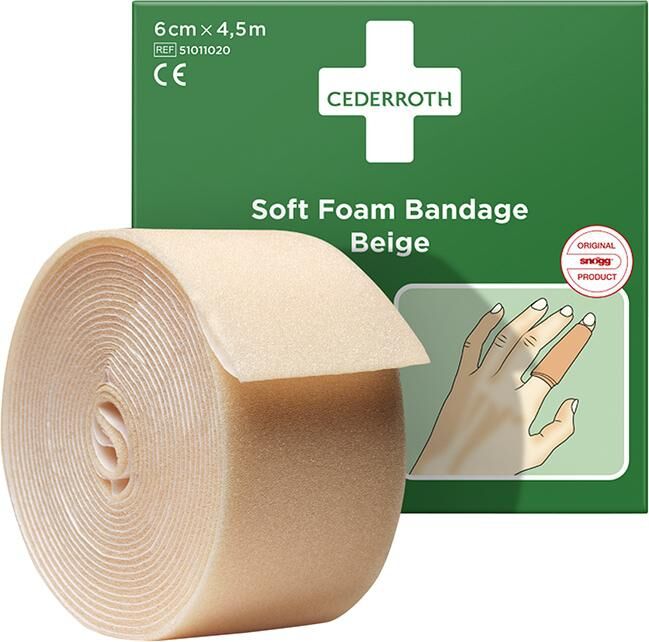 CEDERROTH Schaumbandage beige 6cmx4,5m