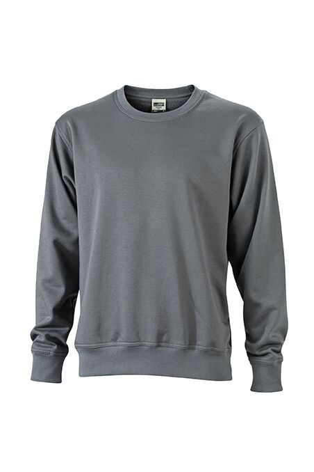 JAMES & NICHOLSON Sweatshirt Rundhals dark-grey Gr. M