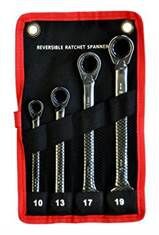 WEMAG Ring-Ratschenschlüssel Set 10-19mm 4-teilig in Tasche