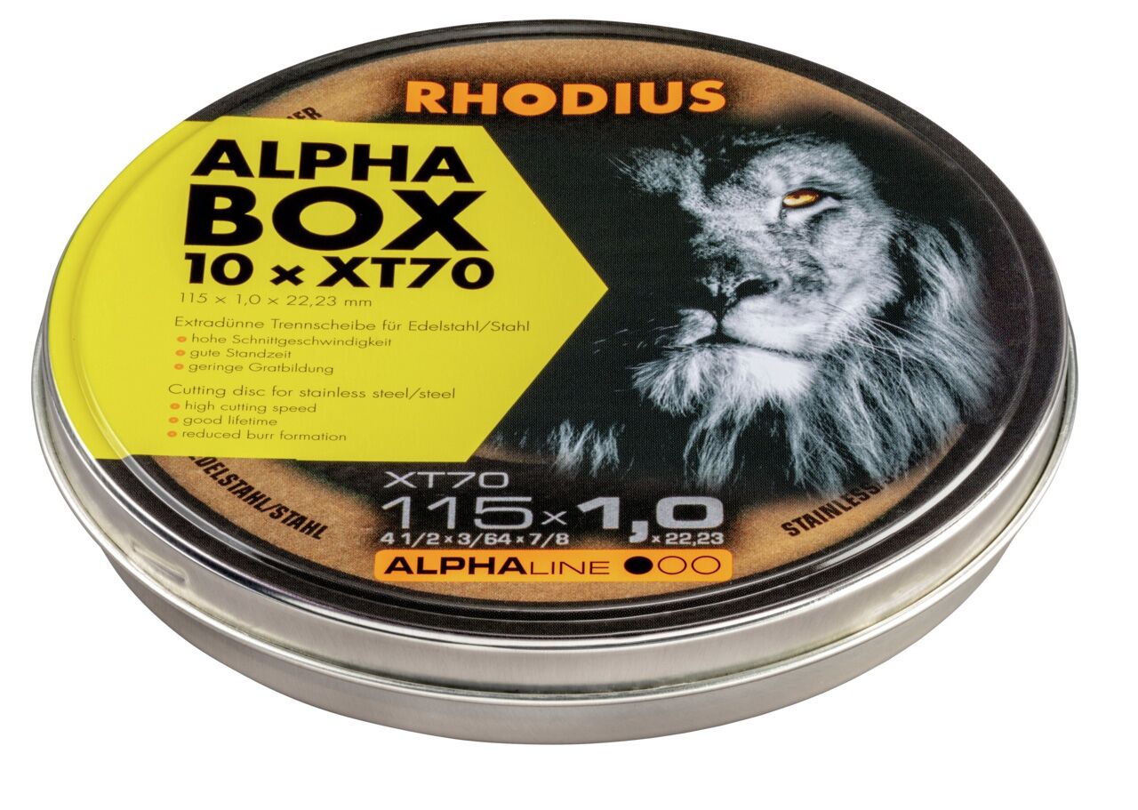 RHODIUS Trennscheibe XT70 115x1,0mm 10 Stück in Dose