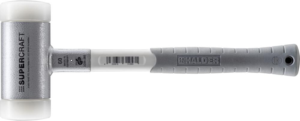 HALDER Schonhammer SUPERCRAFT 60mm rückschlagfrei mit 3-Komponentengriff