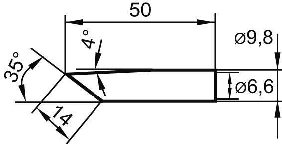 ERSA Lötspitze Ersatz 14mm angeschrägt SB