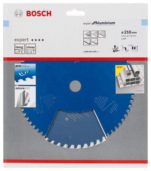 BOSCH Kreissägeblatt HW Expert für Alu 210x30x2,6 54T