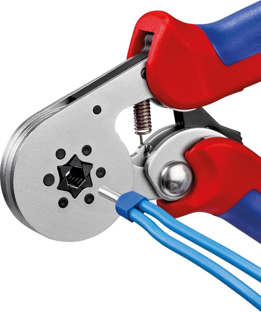 KNIPEX Selbsteinstellende Crimpzange 180mm für Aderendhülsen verchromt 97 55 14
