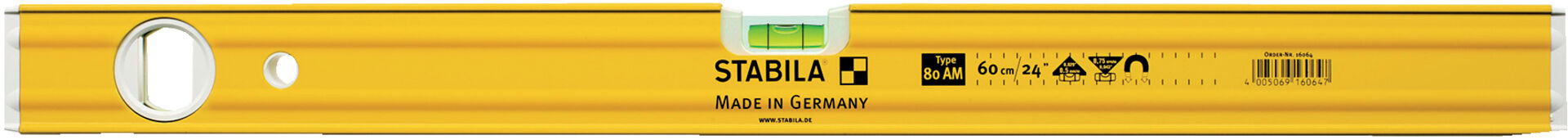 STABILA Wasserwaage LM mit Magnet 80ASM 60 cm