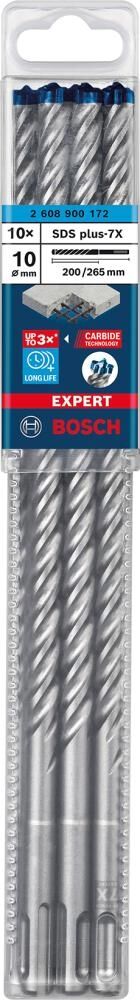 BOSCH Hammerbohrer 7X 10x200x265mm SDS-plus EXPERT 10 Stück