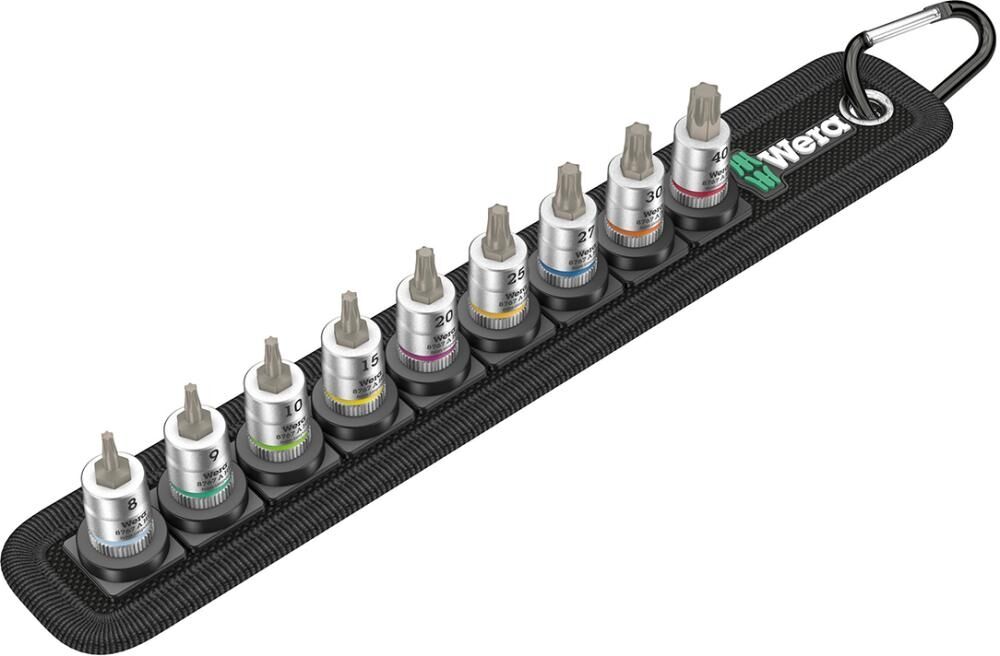 WERA Schraubendrehereinsatz Set 1/4" TX Haltefunktion 9-teilig