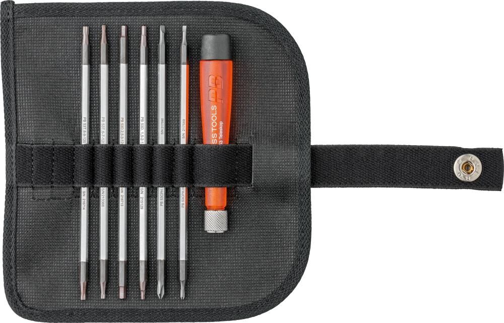 PB SWISS TOOLS Elektronik-Wechselklingen Set in Rolltasche 7-teilig