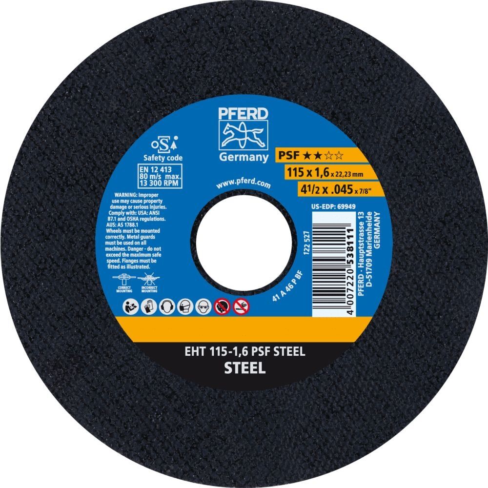 PFERD Trennscheibe PS-Forte EHT 115x1,6mm A 46 P PSF/22,23