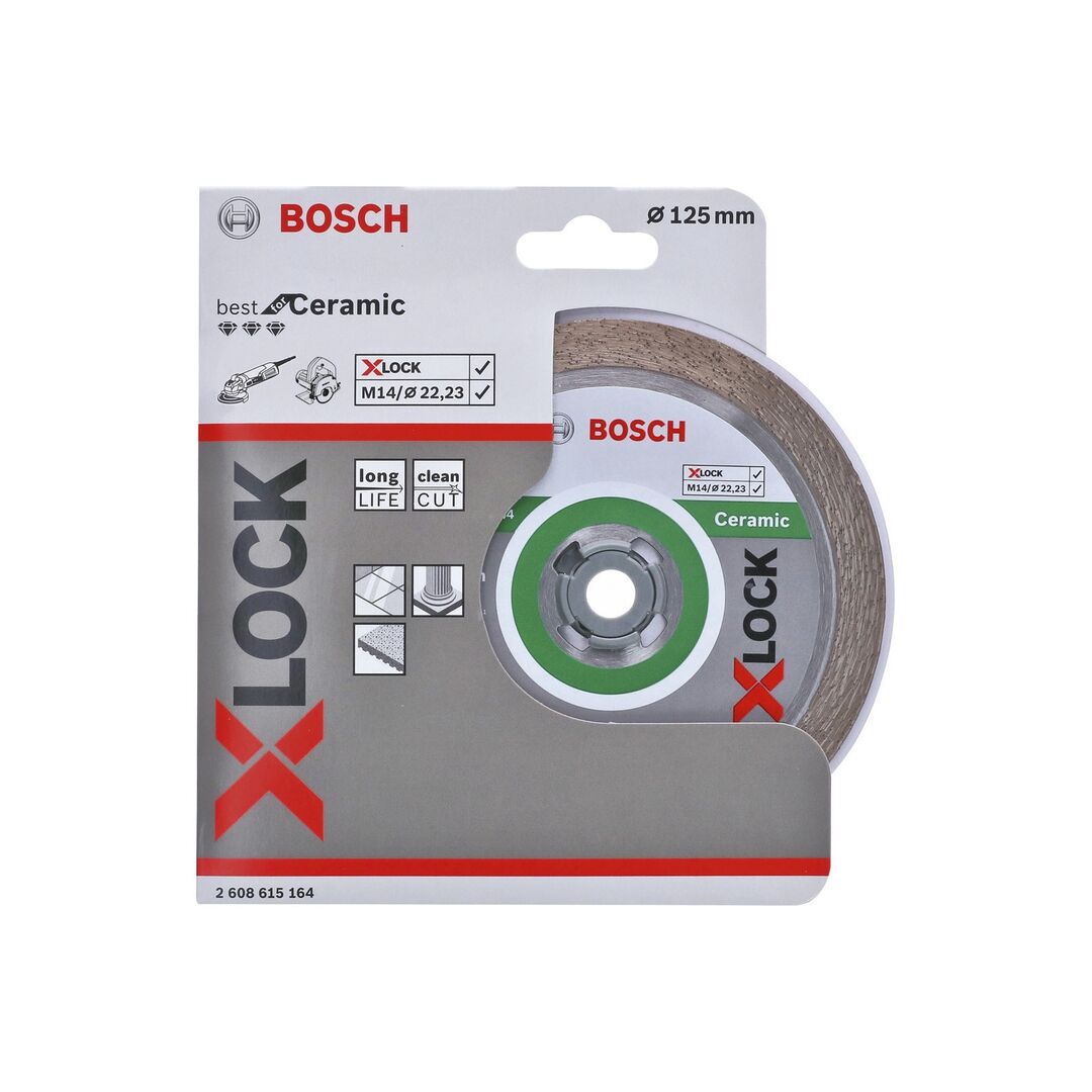 BOSCH Diamanttrennscheibe 125x22,23 Bf Ceramic X-LOCK