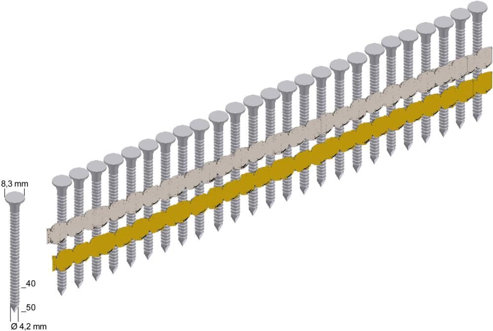 PREBENA Ankernägel 20 Grad 4,0x50mm NK Ring 2000er Pack