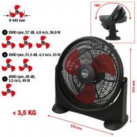 KS-TOOLS KS TOOLS Werkstattventilator 70 Watt 999.2000
