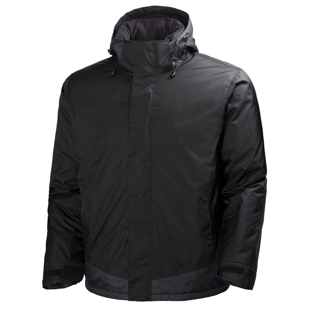 HELLY HANSEN Shelljacke LEKNES gefüttert wasserdicht schwarz/grau Gr. S