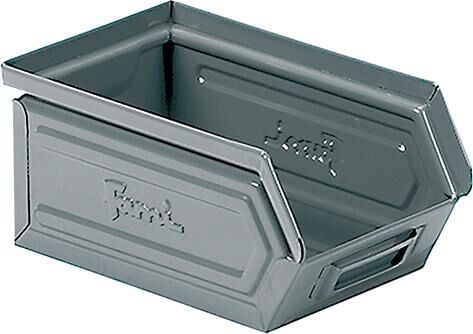 STAHLBEHÄLTERmm B=95 T=160 H=75 Gr. 1 Grau Ral7000